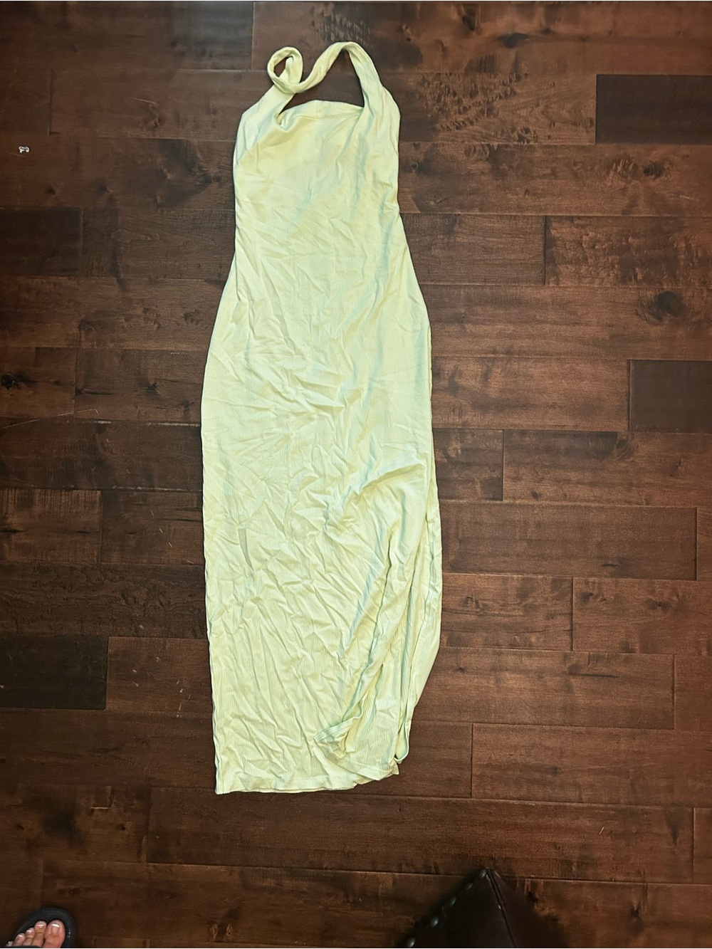 l*space light lime green/ yellow  Halter Maxi Dress